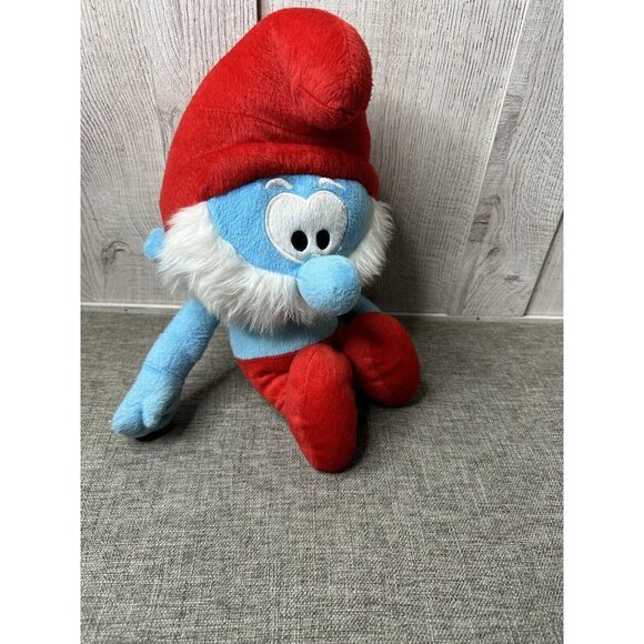 Other - Papa Smurf Plush The Smurfs Nanco 2010 Peyo Blue White Red 13"